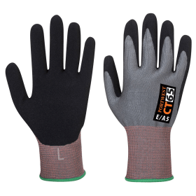 Portwest CT Cut E15 Nitrile Gloves Grey Black 2XL 12 Pack 864370 F