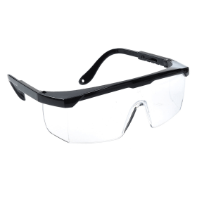 Portwest Classic Clear Safety Glasses Black 12 Pack POW13899 F