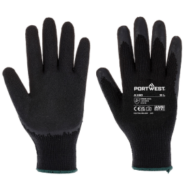Portwest Classic Grip Gloves Latex Black Medium 12 Pack 864520 F