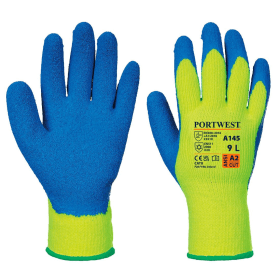 Portwest Cold Grip Gloves Yellow Blue Medium 12 Pack 867124 F