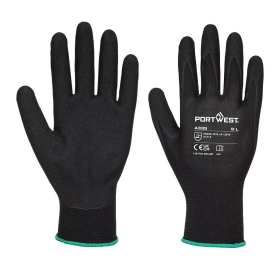 Portwest Dermi Grip NPR15 Nitrile Sandy Gloves Black Small 12 Pack 868214 F