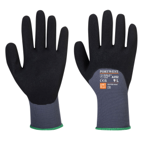 Portwest DermiFlex Ultra Gloves Grey Black 2XL 12 Pack 868197 F