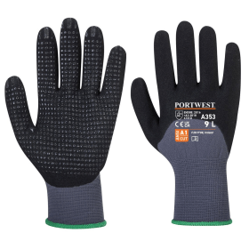 Portwest DermiFlex Ultra Plus Gloves Grey Black Small 12 Pack 867757 F