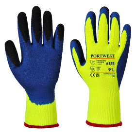 Portwest Duo Therm Gloves Yellow Blue Medium 12 Pack 867747 F