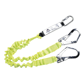 Portwest Fall Arrester Lanyard with Shock Absorber 1.8m Yellow POW25741 F