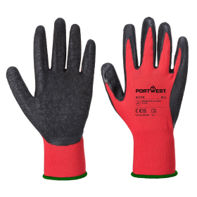 Portwest Flex Grip Latex Gloves Red Black XL 12 Pack 863794 F