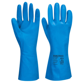 Portwest Food Approved Nitrile Gauntlet Gloves Blue XL 12 Pack 864374 F