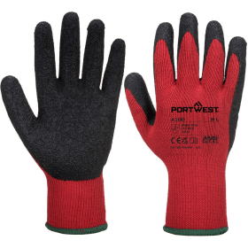 Portwest Grip Gloves Latex Red Black Large 12 Pack 866667 F