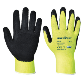 Portwest Hi Vis Grip Gloves Latex Yellow XL 12 Pack 869593 F