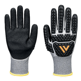Portwest Impact F13 Nitrile Foam Waterproof Gloves Grey Black XL 900341 F