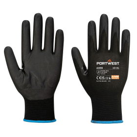 Portwest NPR15 Nitrile Foam Touchscreen Gloves Black Large 12 Pack 864513 F