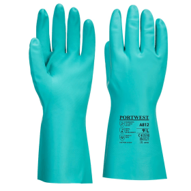 Portwest Nitrosafe Plus Chemical Gauntlet Gloves Green 2XL 12 Pack 865826 F