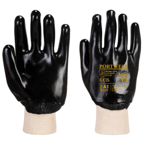 Portwest PVC Knitwrist Black Large 12 Pack 870107 F