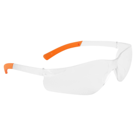 Portwest Pan View Safety Glasses Clear Orange 12 Pack POW25931 F