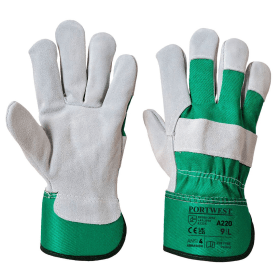 Portwest Premium Chrome Rigger Gloves Green 3XL 12 Pack 866687 F