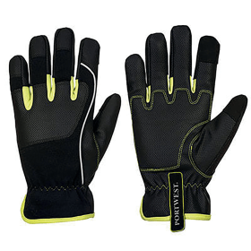 Portwest Pw3 Tradesman Gloves Black Yellow XL 12 Pack 872734 F