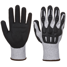 Portwest TPV Impact Cut Gloves Grey Black XL 12 Pack 872170 F