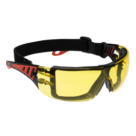 Portwest Tech Look Plus Safety Glasses Amber 12 Pack POW35803 F