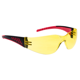 Portwest Wrap Around Hip Safety Glasses Amber 12 Pack POW35810 F