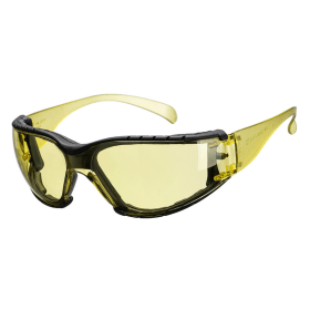 Portwest Wrap Around Plus Safety Glasses Amber 12 Pack POW35808 F