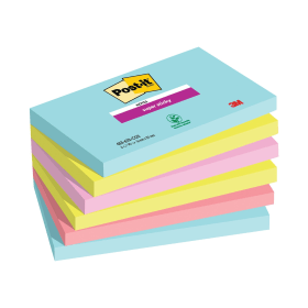 Post It Super Sticky Notes 90 Sheets 76mm x 127mm Miami 6 Pack 476797 F