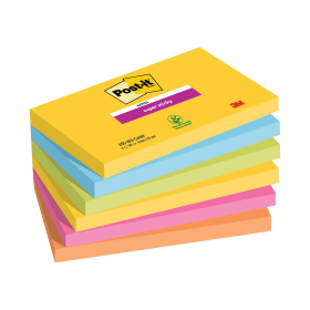 Post It Super Sticky Notes 90 Sheets 76mm x 127mm Rio 6 Pack 441444 F