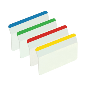 Post it Index Angled Filing Tabs 50x38mm Assorted 24 Pack 686 A1 102137 F