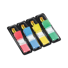 Post it Index Flags Dispenser 12x43mm Assorted 140 Pack 683 4 124845 F