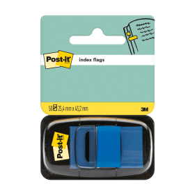 Post it Index Flags Dispenser 25x43mm Blue 50 Pack 7100089834 123005 F