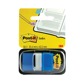 Post it Index Tab Dispenser 25x38.1mm Blue 50 Pack 680 2 100988 F