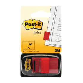 Post it Index Tabs 25x43mm Red 600 Pack 680 1 3M06260 F