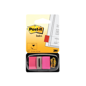 Post it Index Tabs Dispenser 25x43mm Pink 600 Pack 680 21 146008 F