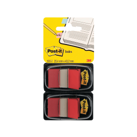 Post it Index Tabs Dispenser 25x43mm Red 100 Pack 680 R2EU 285724 F