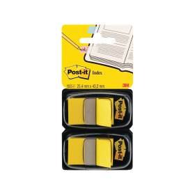Post it Index Tabs Dispenser 25x43mm Yellow 100 Pack 680 Y2EU 374608 F