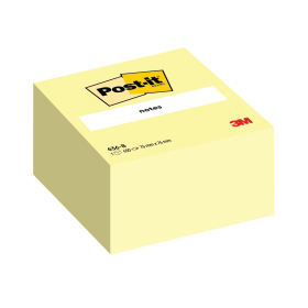Post it Note Cube 450 Sheets 76mm x 76mm Canary Yellow 111832 F