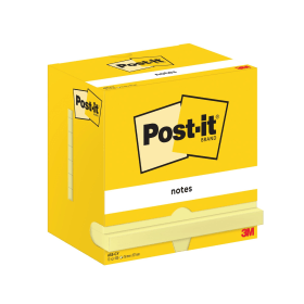 Post it Notes 100 Sheets 76mm x 127mm Canary Yellow 12 Pack 112604 F