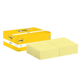 Post it Notes 100 Sheets 76mm x 127mm Canary Yellow 20 Pack 132143 F
