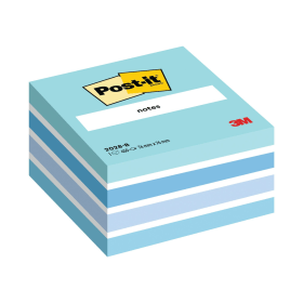 Post it Notes Colour Cube 450 Sheets 76mm x 76mm Pastel Blue 139790 F