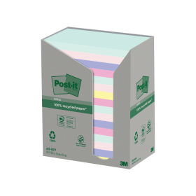 Post it Recycled 100 Sheets 76mm x 127mm Assorted 16 Pack 131214 F