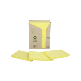 Post it Recycled Notes 100 Sheets 76x127mm Canary Yellow 16 Pack 127412 F