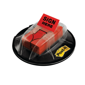 Post it Sign Here Index Tabs Dispenser 25x43mm Red 200 Pack 680 HVSHR 118363 F