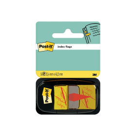 Post it Sign Here Index Tabs Dispenser 25x43mm Yellow 50 Pack 680 31 908761 F