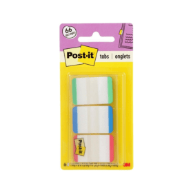 Post it Strong Index Tabs 25x38mm Assorted 66 Pack 686L GBR 106202 F
