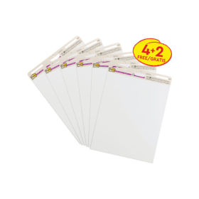 Post it Super Sticky Meeting Chart White 4 Pack 2 FREE 6 Pack 7100400570 3M30710 F