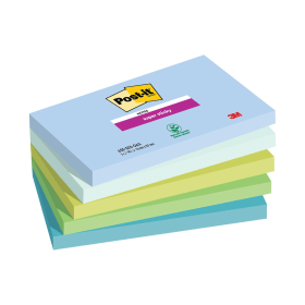Post it Super Sticky Notes 90 Sheets 76mm x 127mm Oasis 5 Pack 761477 F