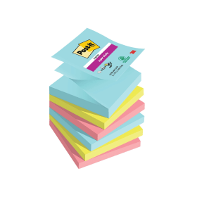 Post it Super Sticky Z Notes 90 Sheets 76mm x 76mm Cosmic 6 Pack 478229 F