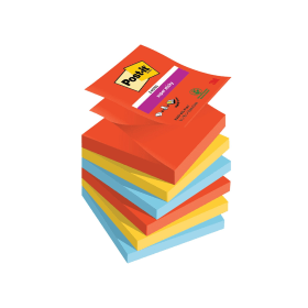 Post it Z Notes 90 Sheets 76mm x 76mm Playful Colour 6 Pack 761478 F