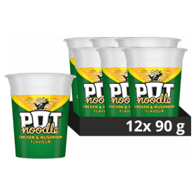 Pot Noodle Chicken and Mushroom 90g 12 Pack 795015 F