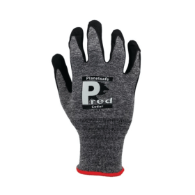 Pred Cedar Cut 1 Safety Gloves Nitrile Palm Coating Black Grey XL 931052 F