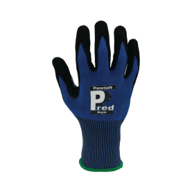 Pred Maple Cut E Safety Gloves Sandy Nitrile Palm Black Blue XL 931058 F